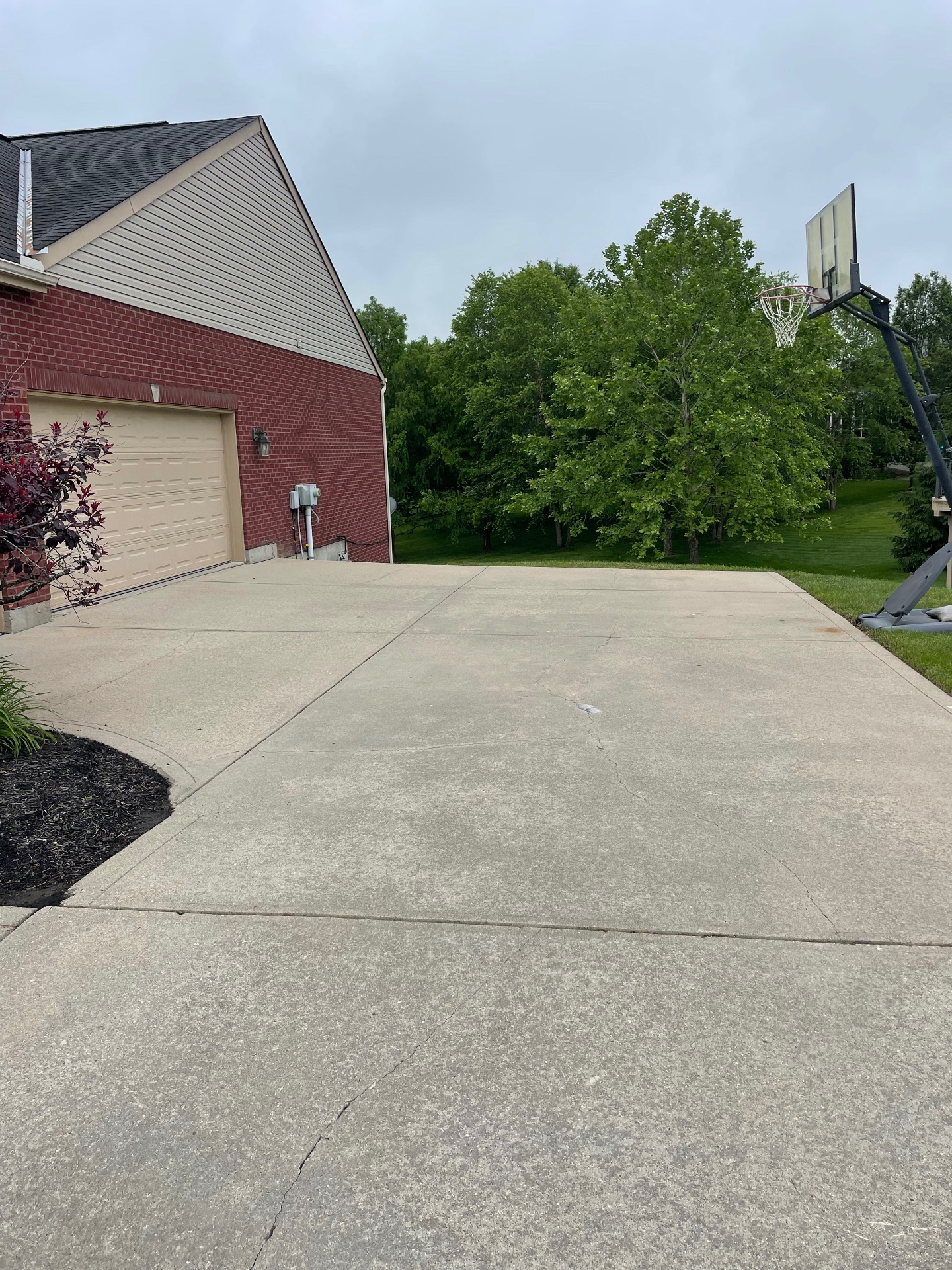 After driveway & basketball pad in Northern Kentucky