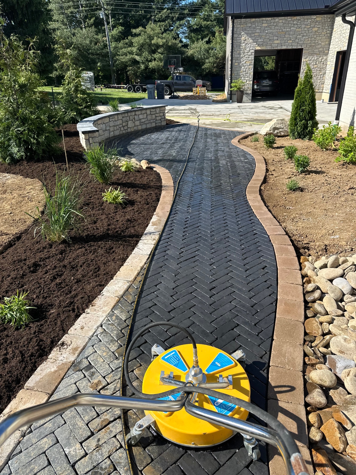 Paver Walkway Cleaning by Revive Exterior in Union, KY
